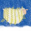 Schaap met lampjes, blauw