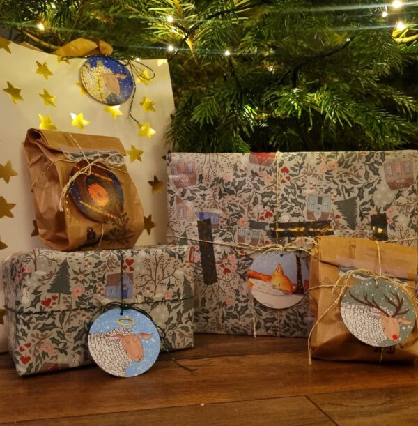 ACTIE! 10x Cadeau labels kerst, groot