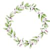 Bloemenkrans met blaadjes