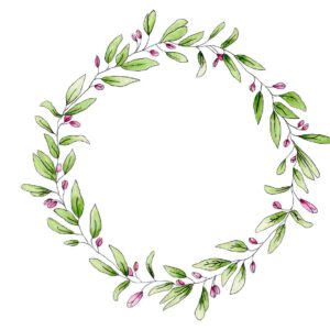 Bloemenkrans met blaadjes