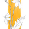 Boekenlegger, bloemen, geel