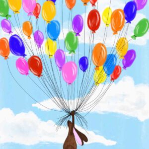Konijn met Ballonnen